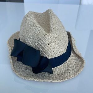 Straw hat with black bow Baby Gap 12-18M